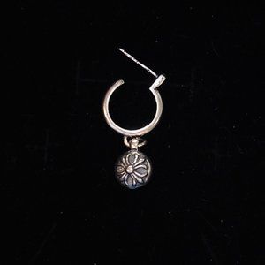 SOLD* Chrome Hearts drop pendant half hoop earring